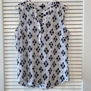 Talbots Sheer White and Black Tank Size 8